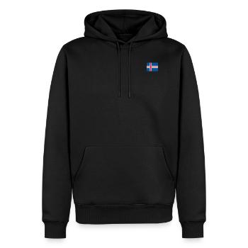 Island Flagge - Männer Premium Bio Hoodie - Schwarz - Vorne - Nico (187cm)