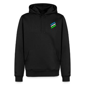 Flags Stripe Design - VECTOR - Men’s Premium Organic Hoodie - black - Front - Nico (187cm)
