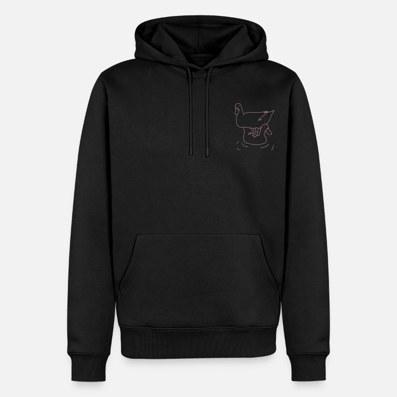 Stapelenten rosa - Männer Premium Bio Hoodie - Schwarz