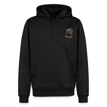 Indigenous Figure - Männer Premium Bio Hoodie - Schwarz - Vorne - Nico (187cm)