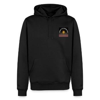 TODAY IS A GOOD DAY - Männer Premium Bio Hoodie - Schwarz - Vorne - Nico (187cm)