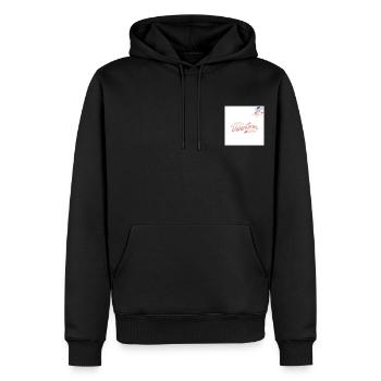 valentin - Männer Premium Bio Hoodie - Schwarz - Vorne - Nico (187cm)