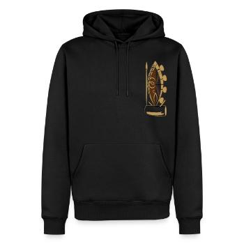 MVET OR ET OMBRE - Sweat à capuche Premium bio Homme - noir - Devant - Nico (187cm)