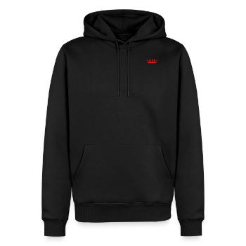 Baby Crown Sortiment - Rot - Männer Premium Bio Hoodie - Schwarz - Vorne - Nico (187cm)