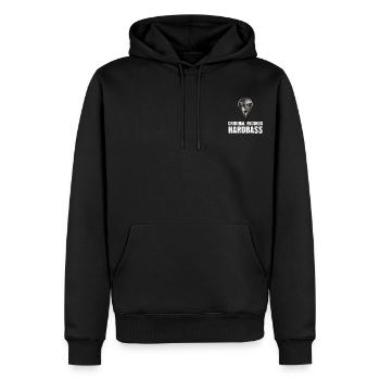 Criminal Hardbass - Men’s Premium Organic Hoodie - black - Front - Nico (187cm)
