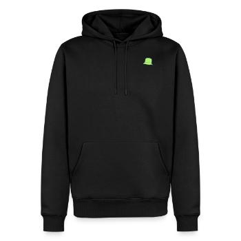Fischerhut - Männer Premium Bio Hoodie - Schwarz - Vorne - Nico (187cm)