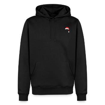 Weihnachtsmütze - Männer Premium Bio Hoodie - Schwarz - Vorne - Nico (187cm)