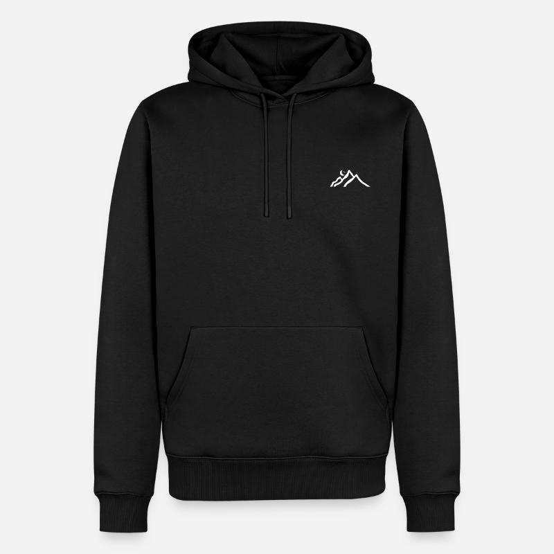 Bergrelief - Männer Premium Bio Hoodie - Schwarz