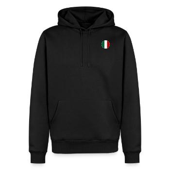 Italien Flagge rund - Männer Premium Bio Hoodie - Schwarz - Vorne - Nico (187cm)