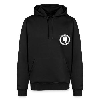 Beer Pong Athletics Don't Mess With Us - Brustlogo - Männer Premium Bio Hoodie - Schwarz - Vorne - Nico (187cm)
