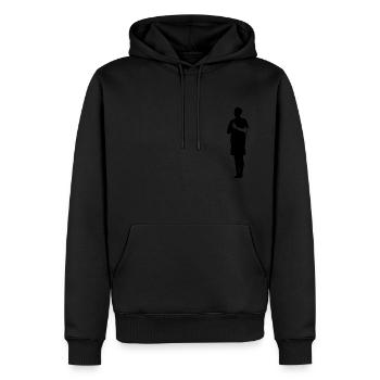 Pray God Spiritual Silhouette Gift Idea - Men’s Premium Organic Hoodie - black - Front - Nico (187cm)