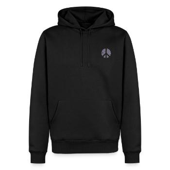 Symbole de paix - Sweat à capuche Premium bio Homme - noir - Devant - Nico (187cm)