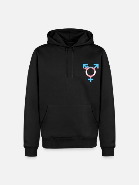 transgender symbol - Men’s Premium Organic Hoodie - black