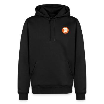 Les vêtements pointus - Sweat à capuche Premium bio Homme - noir - Devant - Nico (187cm)