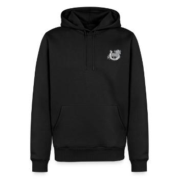 Tölter mit Hufeisen - Männer Premium Bio Hoodie - Schwarz - Vorne - Nico (187cm)