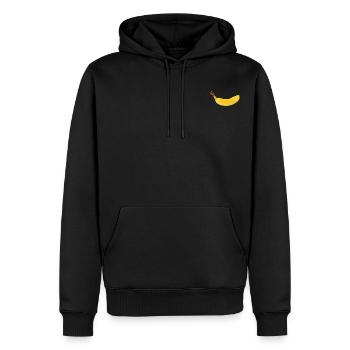 Banane - Männer Premium Bio Hoodie - Schwarz - Vorne - Nico (187cm)