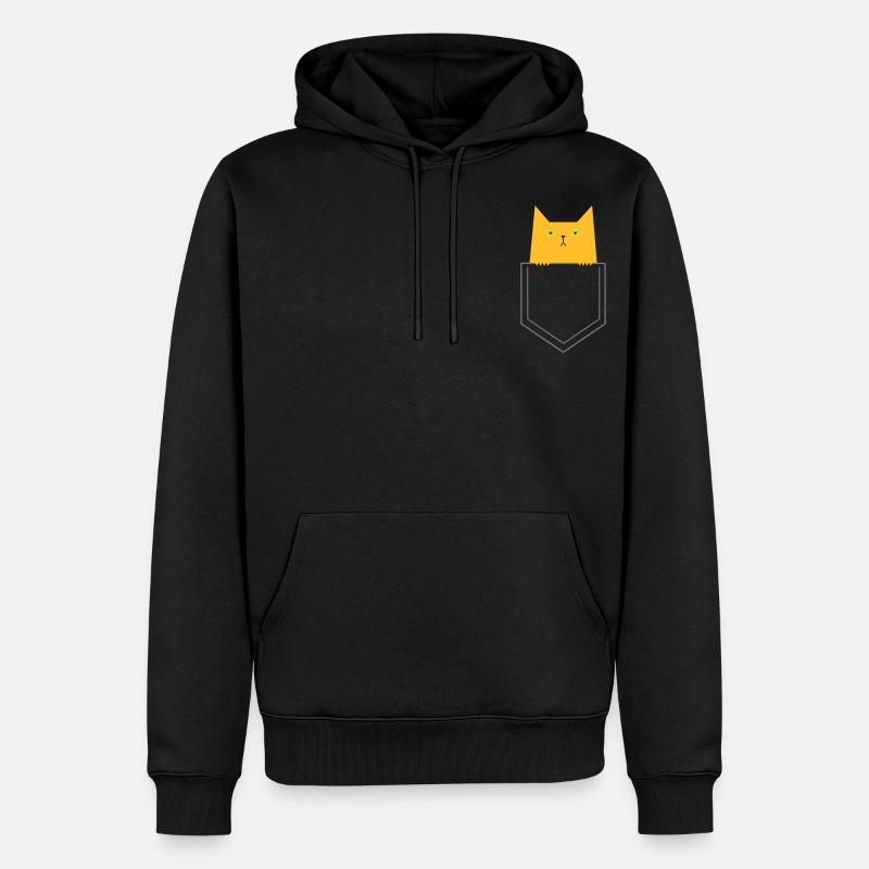 Chat dans la poche - Sweat à capuche Premium bio Homme - noir