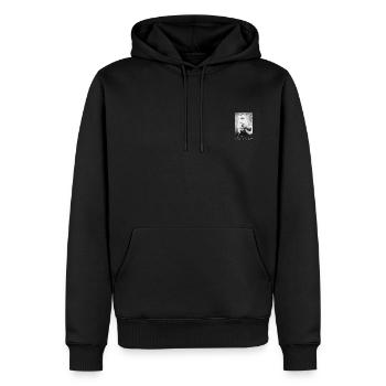 HO HO HO Joyeux Noël (1) - Sweat à capuche Premium bio Homme - noir - Devant - Nico (187cm)