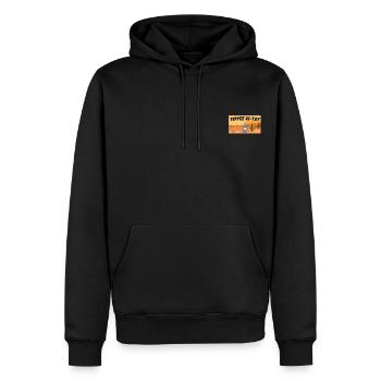 L’IA rencontre les Prairies - Sweat à capuche Premium bio Homme - noir - Devant - Nico (187cm)