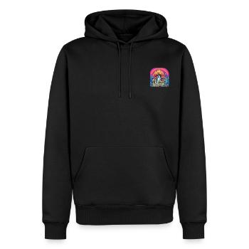 SALON - Sweat à capuche Premium bio Homme - noir - Devant - Nico (187cm)