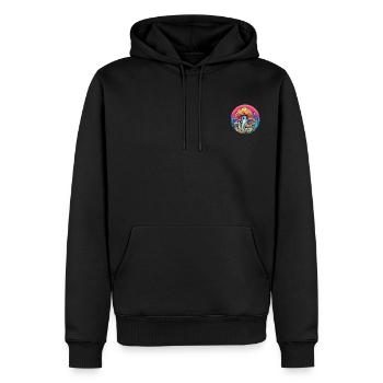 SALON - Sweat à capuche Premium bio Homme - noir - Devant - Nico (187cm)