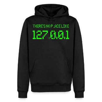 Computer IP network technology - Men’s Premium Organic Hoodie - black - Front - Nico (187cm)