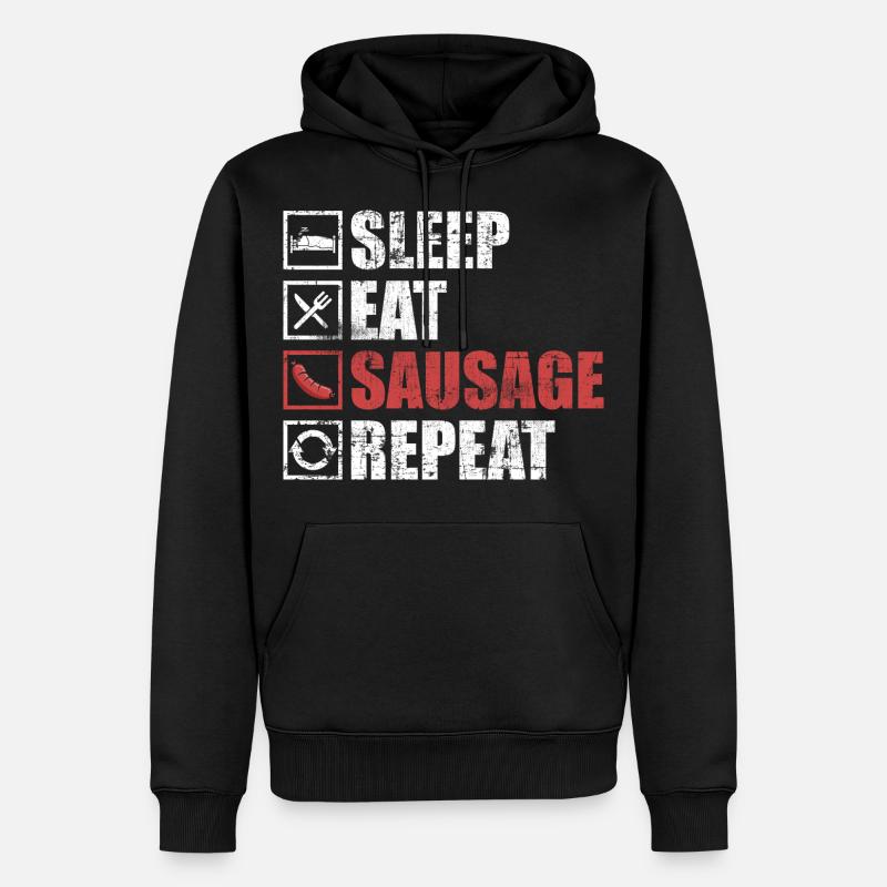 Wurst - Männer Premium Bio Hoodie - Schwarz