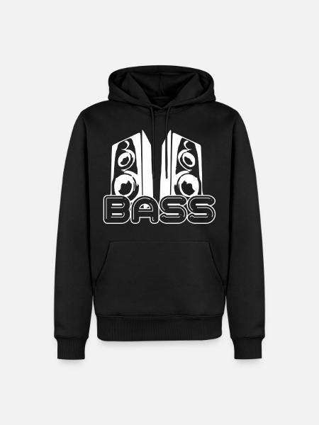 Bass beat music speakers - Men’s Premium Organic Hoodie - black
