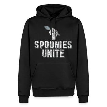Spoonies Unite Autoimmunkrankheit Geschenk - Männer Premium Bio Hoodie - Schwarz - Vorne - Nico (187cm)