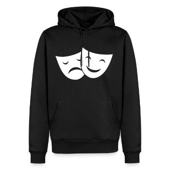 Masken - Männer Premium Bio Hoodie - Schwarz - Vorne - Nico (187cm)