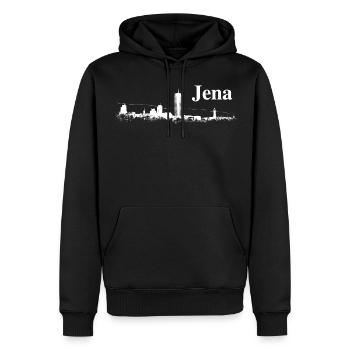 Skyline d'Iéna - Sweat à capuche Premium bio Homme - noir - Devant - Nico (187cm)