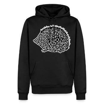 Igel Mosaik Hedgehog Tattoo Tierliebe Art Kunst - Männer Premium Bio Hoodie - Schwarz - Vorne - Nico (187cm)