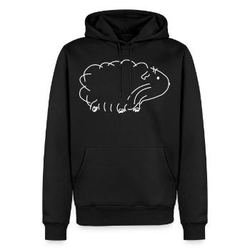 Meerschweinchen - Männer Premium Bio Hoodie - Schwarz - Vorne - Nico (187cm)