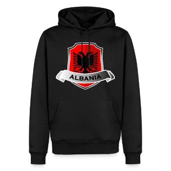 Albanien Doppeladler Adler Shqipëri Shqiperi Cool - Männer Premium Bio Hoodie - Schwarz - Vorne - Nico (187cm)