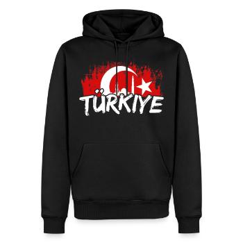 Türkiye Türkei Turkey Turkish Fußball Futbol türke - Männer Premium Bio Hoodie - Schwarz - Vorne - Nico (187cm)