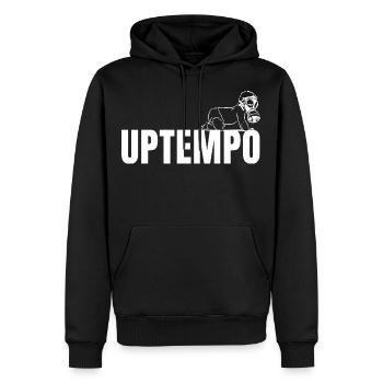 Raver / Rave / Gabber / Speedcore Raver Uptempo - Men’s Premium Organic Hoodie - black - Front - Nico (187cm)