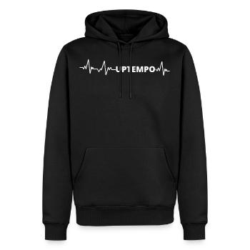 Raver / Rave / Gabber / Speedcore Raver Uptempo - Sweat à capuche Premium bio Homme - noir - Devant - Nico (187cm)