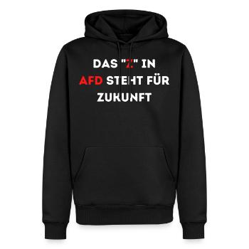 Das Z in AFD steht für Zukunft - Männer Premium Bio Hoodie - Schwarz - Vorne - Nico (187cm)