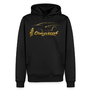 Sportwagen Auto Silhouette Design - Männer Premium Bio Hoodie - Schwarz - Vorne - Nico (187cm)