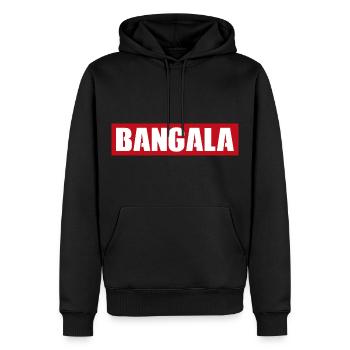 Bangala | logo skate deluxe | cadeau beauf - Sweat à capuche Premium bio Homme - noir - Devant - Nico (187cm)