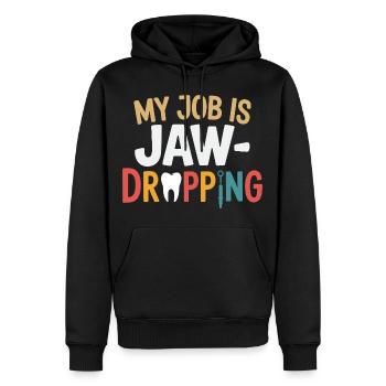 Design von Werkzeugen für Dentallabortechniker - Männer Premium Bio Hoodie - Schwarz - Vorne - Nico (187cm)