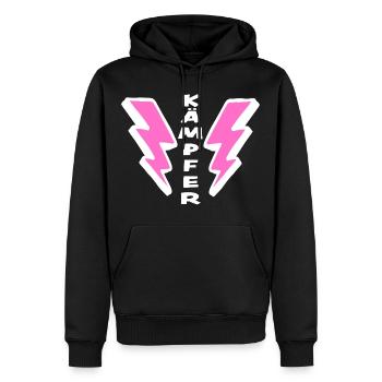 Cadeau d’encouragement : Combattant - Sweat à capuche Premium bio Homme - noir - Devant - Nico (187cm)