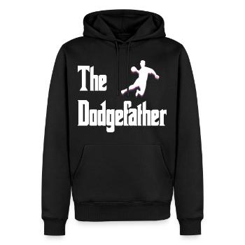 Dodgefather Silhouette Design - Männer Premium Bio Hoodie - Schwarz - Vorne - Nico (187cm)