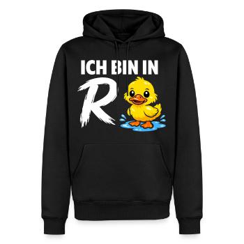 Rente Ente Ich Bin In Rente Geschenk - Männer Premium Bio Hoodie - Schwarz - Vorne - Nico (187cm)