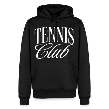 Tennis Club - Männer Premium Bio Hoodie - Schwarz - Vorne - Nico (187cm)