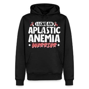 Ich liebe einen Kämpfer - Anämie Support - Männer Premium Bio Hoodie - Schwarz - Vorne - Nico (187cm)