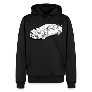 wrx sti white - Männer Premium Bio Hoodie - Schwarz - Vorne - Nico (187cm)