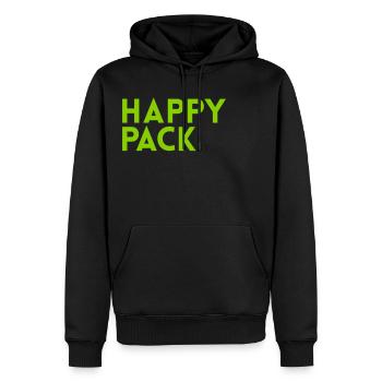 Happy Pack Future - Sweat à capuche Premium bio Homme - noir - Devant - Nico (187cm)