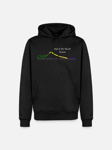 DUNE OF THE PILAT DRAWING - Men’s Premium Organic Hoodie - black