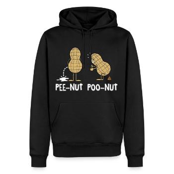 Pee Nut Poo Nut - Männer Premium Bio Hoodie - Schwarz - Vorne - Nico (187cm)